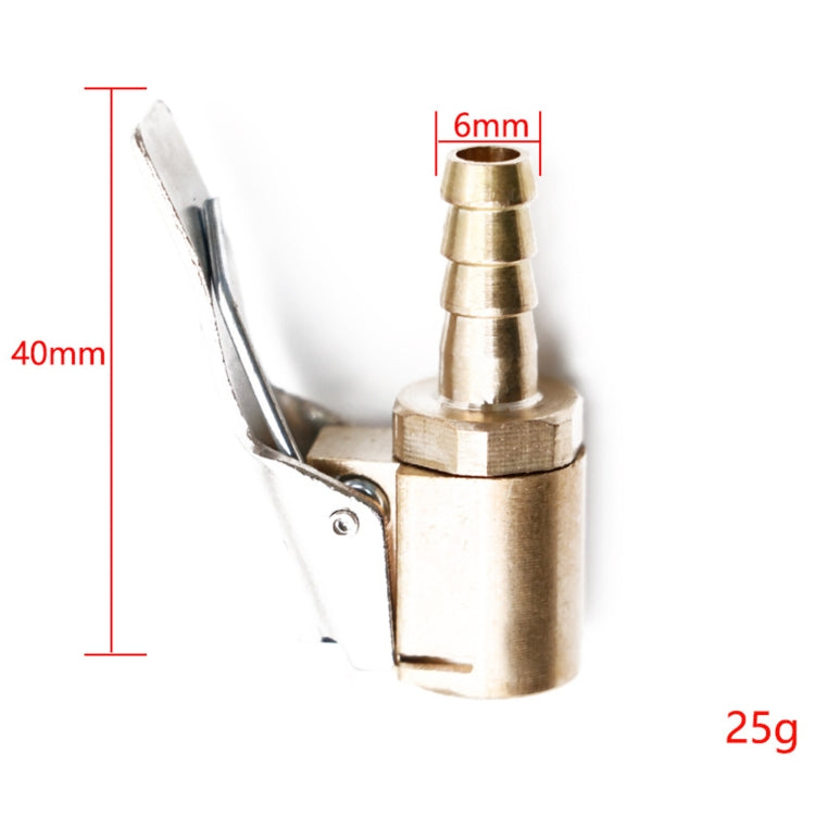 Connettore morsetto a clip per valvola di gonfiaggio della pompa dell'aria del mandrino della gomma della ruota dell'auto da 6 mm, 6mm