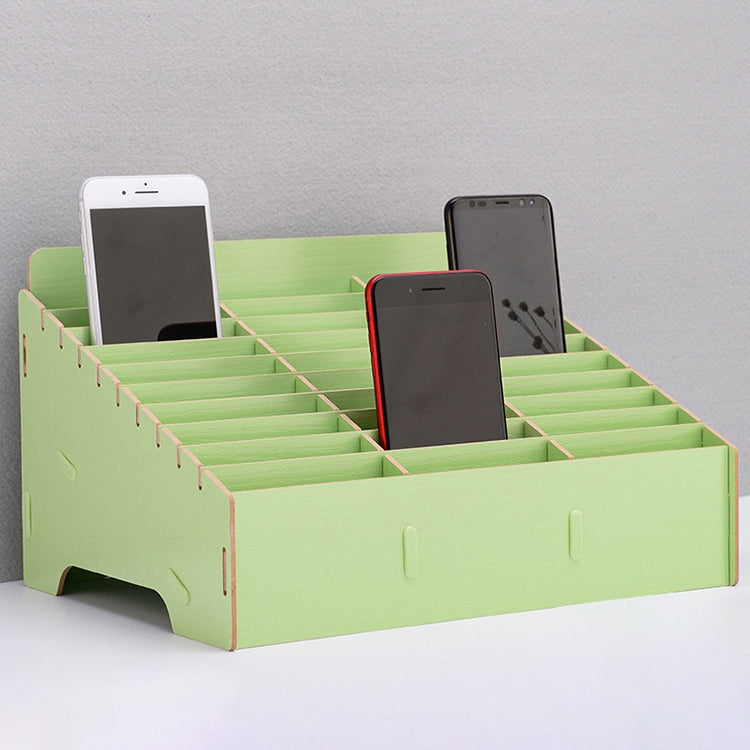 Espositore da tavolo con supporto per pellicola per cellulare multicella in legno, 30 griglie, dimensioni: 31,5x23,5x18,5 cm, 30 Grids, Black, 30 Grids, Pink, 30 Grids, Green