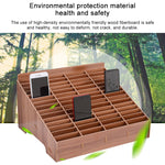 Espositore da tavolo con supporto per pellicola per cellulare multicella in legno, 60 griglie, dimensioni: 41,7x34,5x23 cm, 60 Grids, Pink, 60 Grids, Green, 60 Grids, Blue, 30 Grids, Yellow, 60 Grids, Brown