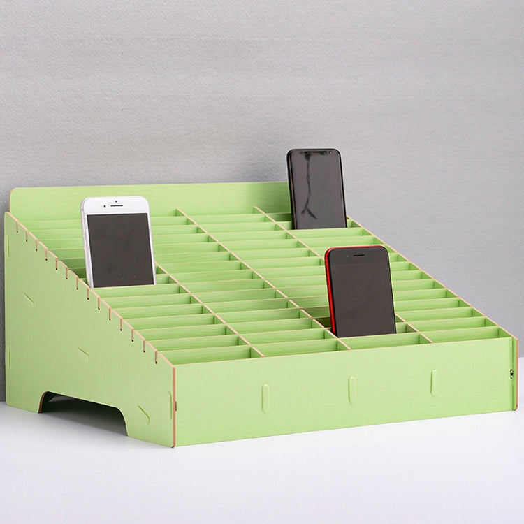 Espositore da tavolo con supporto per pellicola per cellulare multicella in legno, 60 griglie, dimensioni: 41,7x34,5x23 cm, 60 Grids, Pink, 60 Grids, Green, 60 Grids, Blue, 30 Grids, Yellow, 60 Grids, Brown