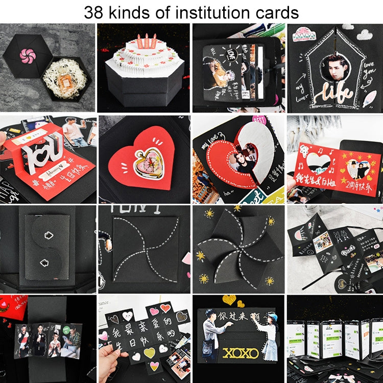 Confezione regalo rimbalzante con esplosione a sorpresa per album fotografico fatto a mano a forma di cuore, DIY Album