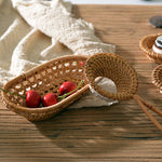 GP36 Cestino porta asciugamani piccolo in rattan intrecciato, Towel Holder Basket