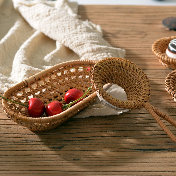 GP36 Cestino porta asciugamani piccolo in rattan intrecciato, Towel Holder Basket