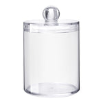 Scatola per cosmetici in plastica rotonda trasparente Scatola per riporre bastoncini di cotone, Cotton Swab Box