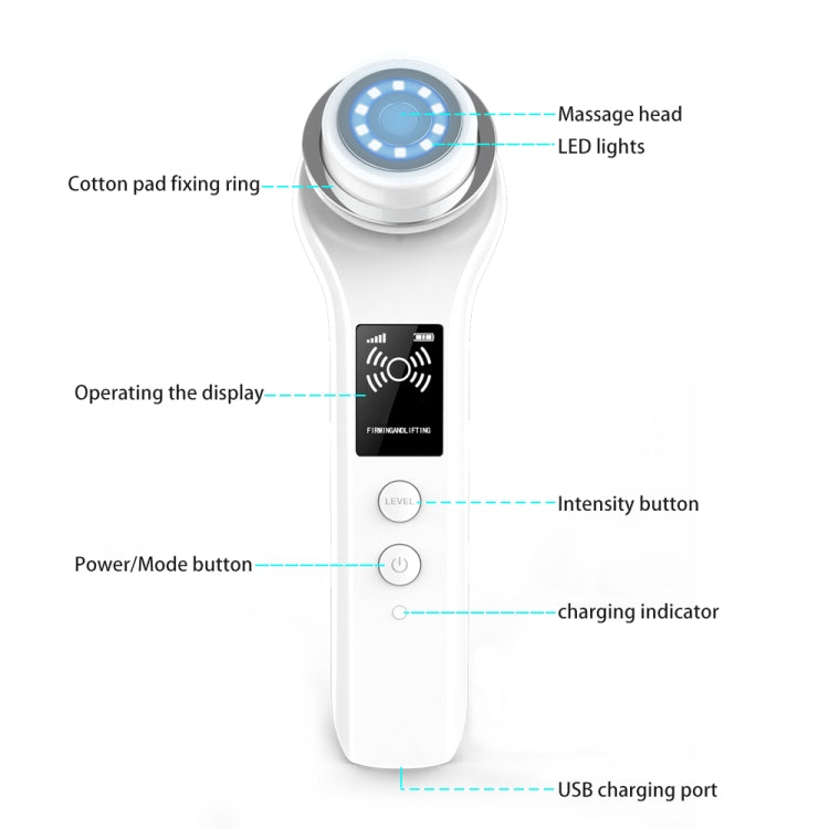 Strumento bellezza ioni negativi luce colorata multifunzione