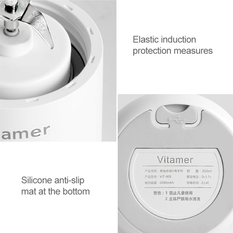 Vitamer USB Mini Spremiagrumi portatile Frullatore per succo Limone Spremiagrumi Bottiglia alesatore
