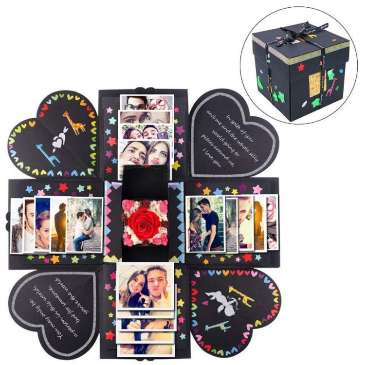Creativo fai da te album fotografico fatto a mano libro commemorativo confezione regalo esplosione a sorpresa, versione finita + PVC, Handmade Photo Album