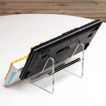 YX003-2 Supporto per tastiera staccabile in acrilico trasparente a doppio strato, YX003-2