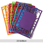 Materiali decorativi per tappetino per sfondo in tessuto non tessuto spesso colorato stereo per la scuola, dimensioni: 23,5x36 cm