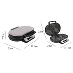 Macchina per waffle per uso domestico, tostapane, riscaldamento a doppia piastra, mini macchina per la colazione, macchina per cuocere torte elettrica per panini, spina europea