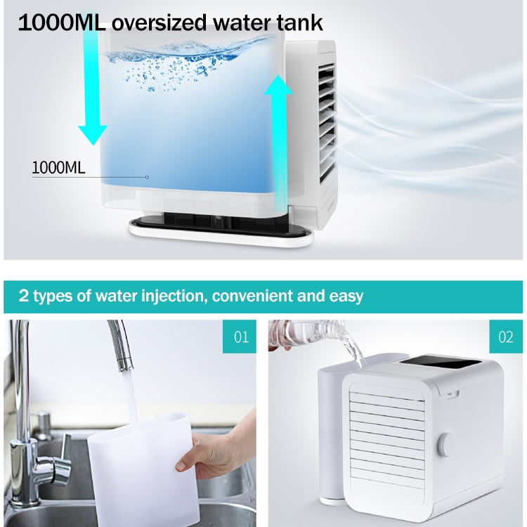 Ordinary Version 3 in 1 Refrigeration + Humidification + Purification Air Cooler Desktop Cooling Fan, Ordinary Version