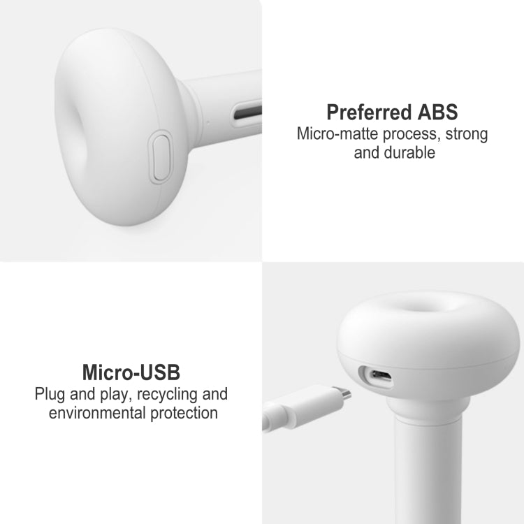 Umidificatore a ciambella silenziosa USB mini desktop portatile originale Xiaomi JISULIFE, versione aggiornata, USB Doughnut Humidifier