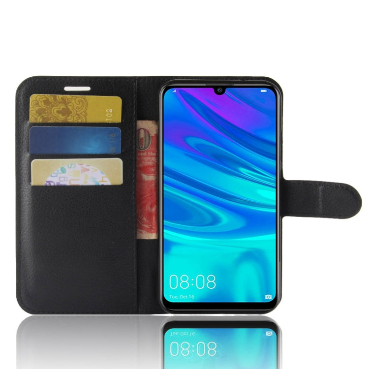 Custodia in pelle con chiusura orizzontale Litchi Texture per Huawei P30 Lite, con portafoglio, supporto e slot per carte, For Huawei P30 Lite