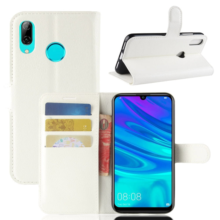 Custodia in pelle con chiusura orizzontale Litchi Texture per Huawei P30 Lite, con portafoglio, supporto e slot per carte, For Huawei P30 Lite