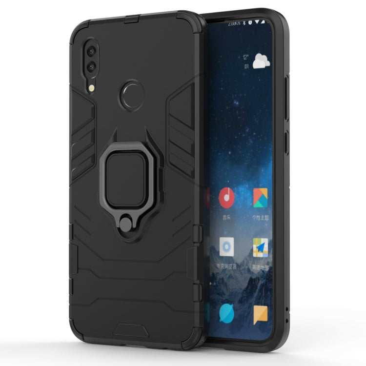 Custodia protettiva antiurto PC + TPU per Huawei P Smart (2019), con supporto ad anello magnetico, For Huawei P Smart (2019)