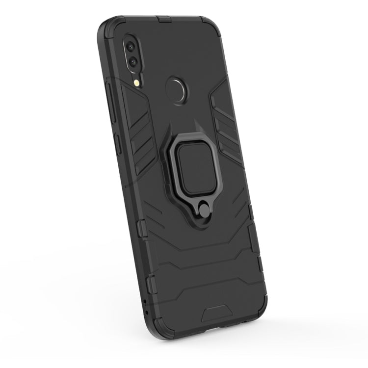 Custodia protettiva antiurto PC + TPU per Huawei P Smart (2019), con supporto ad anello magnetico, For Huawei P Smart (2019)