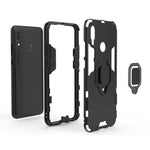 Custodia protettiva antiurto PC + TPU per Huawei P Smart (2019), con supporto ad anello magnetico, For Huawei P Smart (2019)