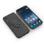 Custodia protettiva antiurto PC + TPU per Huawei P Smart (2019), con supporto ad anello magnetico, For Huawei P Smart (2019)