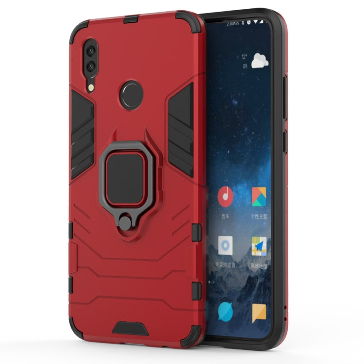Custodia protettiva antiurto PC + TPU per Huawei P Smart (2019), con supporto ad anello magnetico, For Huawei P Smart (2019)