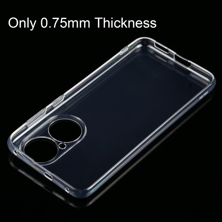 Per Huawei P50 Custodia protettiva morbida in TPU trasparente ultrasottile da 0,75 mm, For Huawei P50