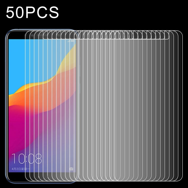 50 PZ Pellicola in vetro temperato 0,26mm 9H 2.5D per Huawei Honor 7A, For Honor 7A(50 PCS)