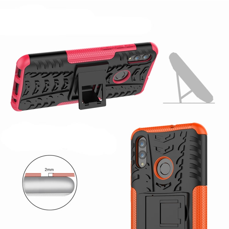 Custodia antiurto in TPU+PC con texture pneumatici per Huawei Honor 10 Lite / P Smart (2019), con supporto, For Honor 10 Lite
