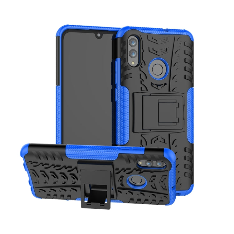 Custodia antiurto in TPU+PC con texture pneumatici per Huawei Honor 10 Lite / P Smart (2019), con supporto, For Honor 10 Lite