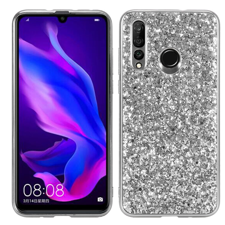 Custodia in TPU antiurto con polvere glitterata per Huawei nova 4, For Huawei nova 4