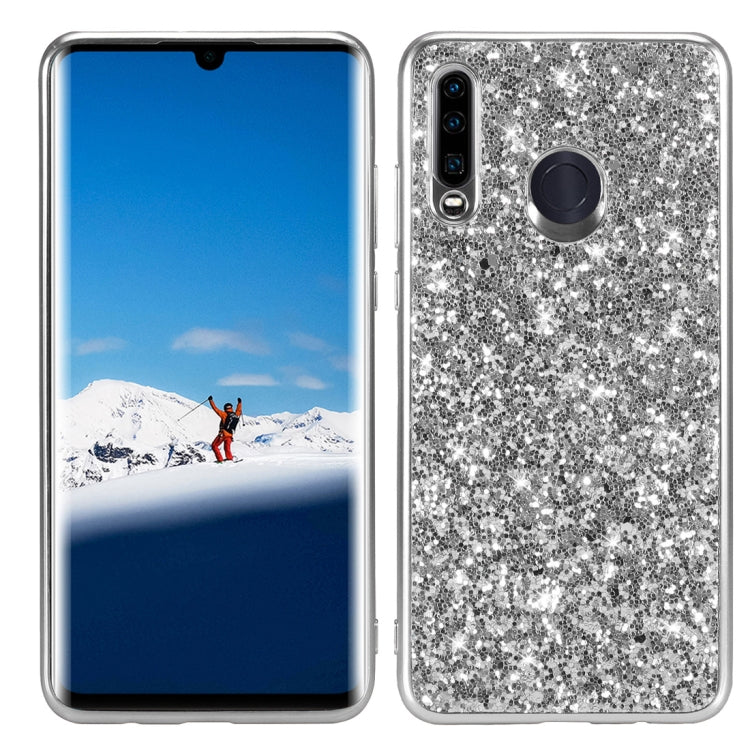 Custodia in TPU antiurto con polvere glitterata per Huawei P30 Lite / nova 4e, For Huawei P30 Lite / nova 4e
