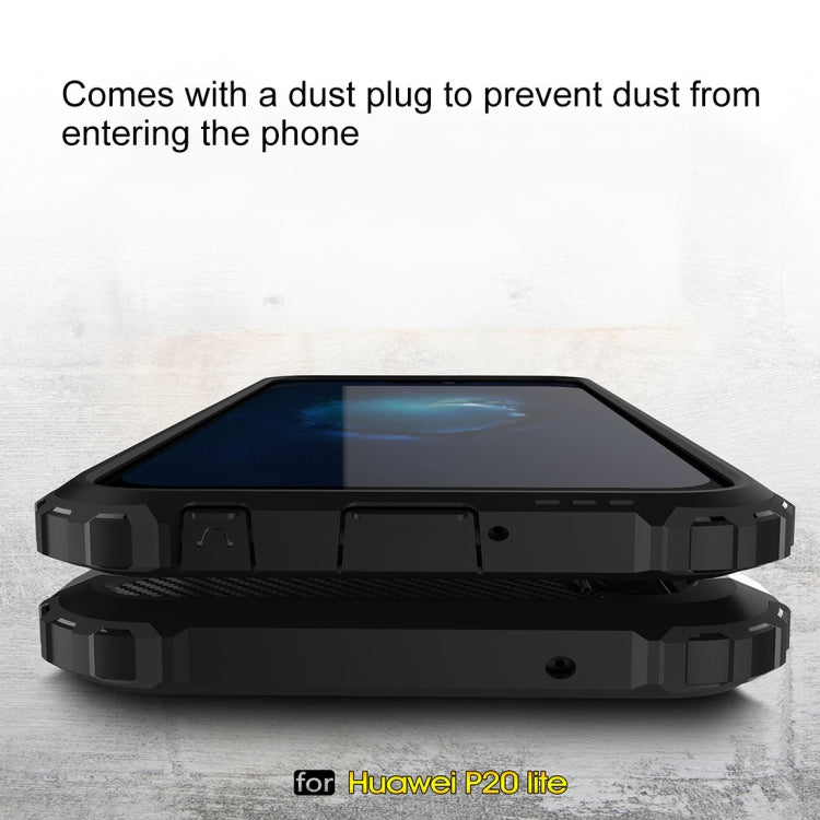 Per Huawei P20 Lite Custodia robusta con cover posteriore combinata in TPU + PC per tutto il corpo, For Huawei P20 Lite, Huawei P20 Lite