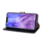 Custodia in pelle a vibrazione orizzontale con texture a cera d'olio stile business per Huawei Nova 3i e P smart Plus, con supporto, slot per carte e portafoglio, For Huawei Nova 3i