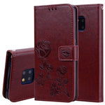 Custodia in pelle PU con chiusura orizzontale in rilievo rosa per Huawei Mate 20 Pro, con supporto, slot per carte e portafoglio, For Huawei Mate 20 Pro, Huawei Mate 20 Pro