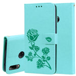 Custodia in pelle PU con chiusura orizzontale in rilievo rosa per Huawei Y9 (2019), con supporto, slot per carte e portafoglio, For Huawei Y9 (2019), Huawei Y9 (2019)
