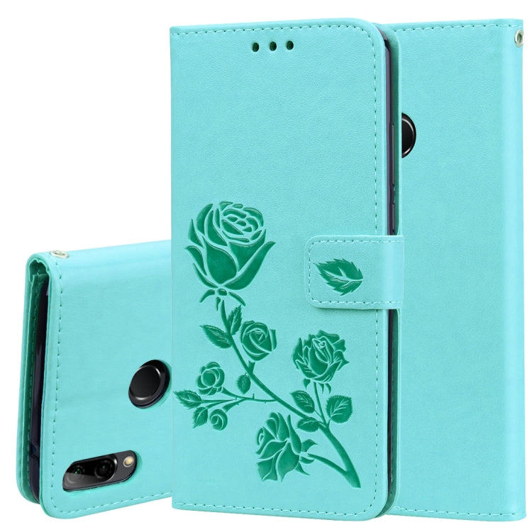 Custodia in pelle PU con chiusura orizzontale in rilievo rosa per Huawei Y9 (2019), con supporto, slot per carte e portafoglio, For Huawei Y9 (2019), Huawei Y9 (2019)