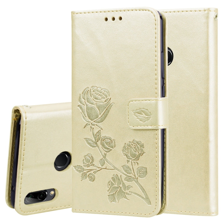 Custodia in pelle PU con chiusura orizzontale in rilievo rosa per Huawei Y9 (2019), con supporto, slot per carte e portafoglio, For Huawei Y9 (2019), Huawei Y9 (2019)