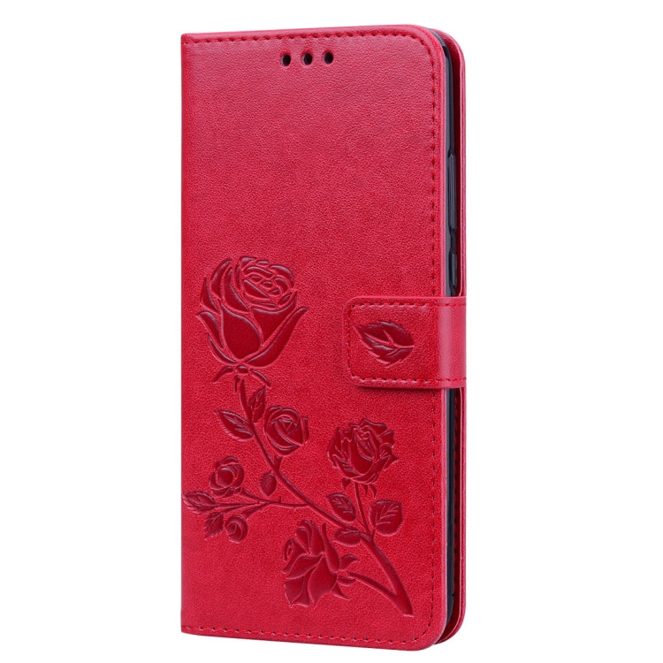 Custodia in pelle PU con chiusura orizzontale in rilievo rosa per Huawei Y9 (2019), con supporto, slot per carte e portafoglio, For Huawei Y9 (2019), Huawei Y9 (2019)