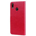 Custodia in pelle PU con chiusura orizzontale in rilievo rosa per Huawei Y9 (2019), con supporto, slot per carte e portafoglio, For Huawei Y9 (2019), Huawei Y9 (2019)