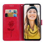 Custodia in pelle PU con chiusura orizzontale in rilievo rosa per Huawei Y9 (2019), con supporto, slot per carte e portafoglio, For Huawei Y9 (2019), Huawei Y9 (2019)