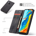 CaseMe-013 Custodia Multifunzionale in Pelle con Flip Orizzontale Smerigliato retrò per Huawei P30 Lite, con Slot per Schede, Supporto e Portafoglio, For Huawei P30 Lite