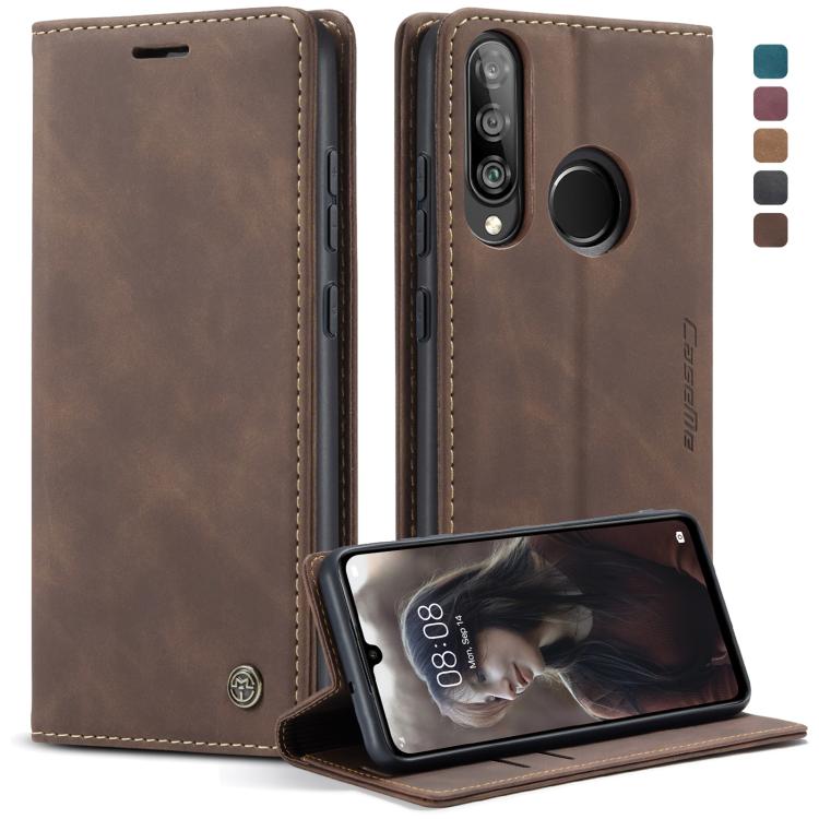 CaseMe-013 Custodia Multifunzionale in Pelle con Flip Orizzontale Smerigliato retrò per Huawei P30 Lite, con Slot per Schede, Supporto e Portafoglio, For Huawei P30 Lite