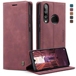 CaseMe-013 Custodia Multifunzionale in Pelle con Flip Orizzontale Smerigliato retrò per Huawei P30 Lite, con Slot per Schede, Supporto e Portafoglio, For Huawei P30 Lite