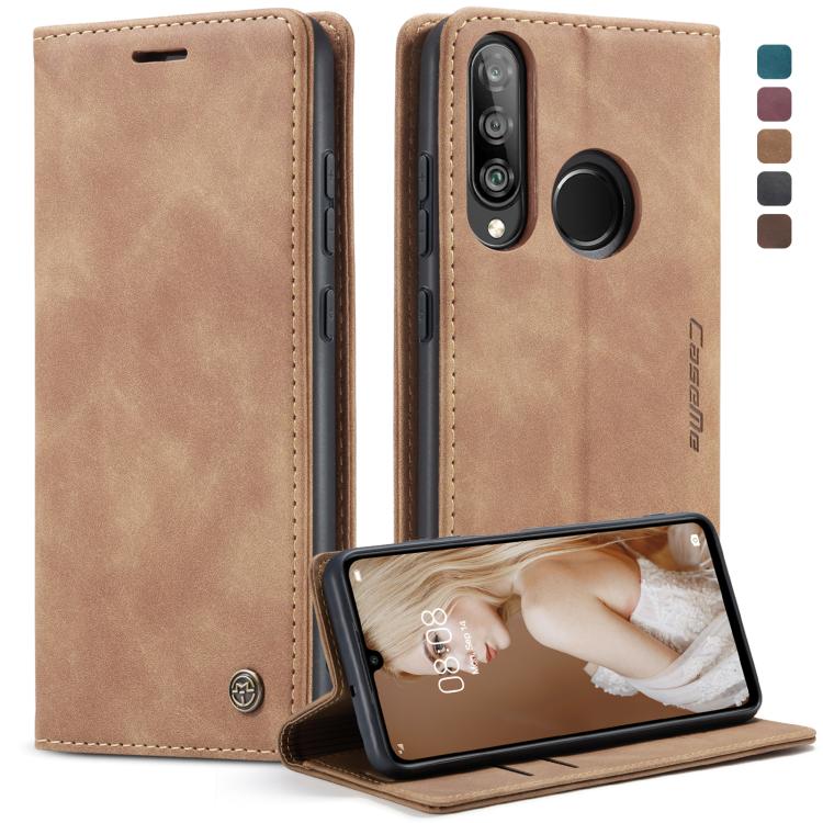 CaseMe-013 Custodia Multifunzionale in Pelle con Flip Orizzontale Smerigliato retrò per Huawei P30 Lite, con Slot per Schede, Supporto e Portafoglio, For Huawei P30 Lite