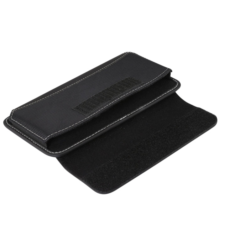 Custodia in pelle da uomo universale in tessuto Oxford portatile per cellulare, marsupio per smartphone Huawei Mate 20 X / 6,9 pollici o inferiori
