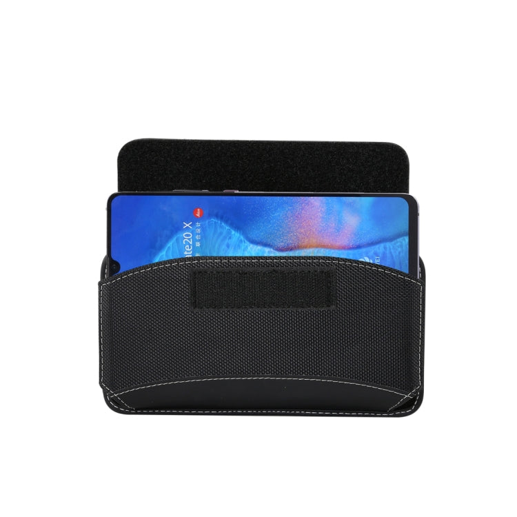 Custodia in pelle da uomo universale in tessuto Oxford portatile per cellulare, marsupio per smartphone Huawei Mate 20 X / 6,9 pollici o inferiori