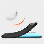 Custodia in TPU in fibra di carbonio con trama spazzolata per Huawei P30 Lite, Huawei P30 Lite