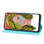 Custodia in pelle PU con chiusura orizzontale in rilievo rosa per Huawei P Smart Z, con supporto, slot per carte e portafoglio, For Huawei P Smart Z