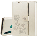 Custodia in pelle PU con chiusura orizzontale in rilievo rosa per Huawei P Smart Z, con supporto, slot per carte e portafoglio, For Huawei P Smart Z