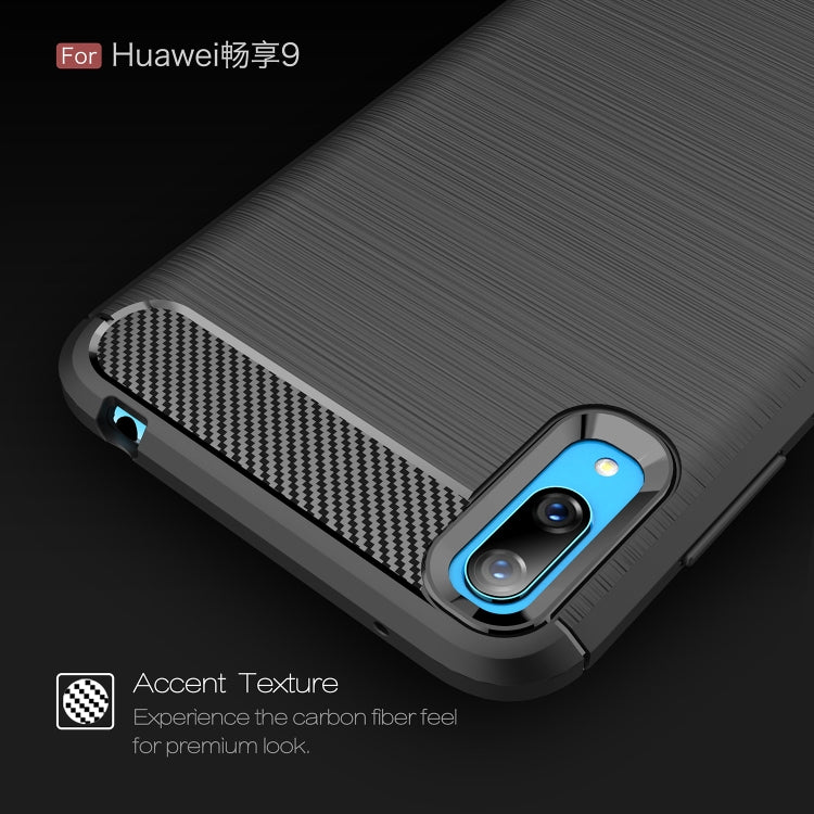 Custodia in TPU fibra di carbonio per Huawei Enjoy 9