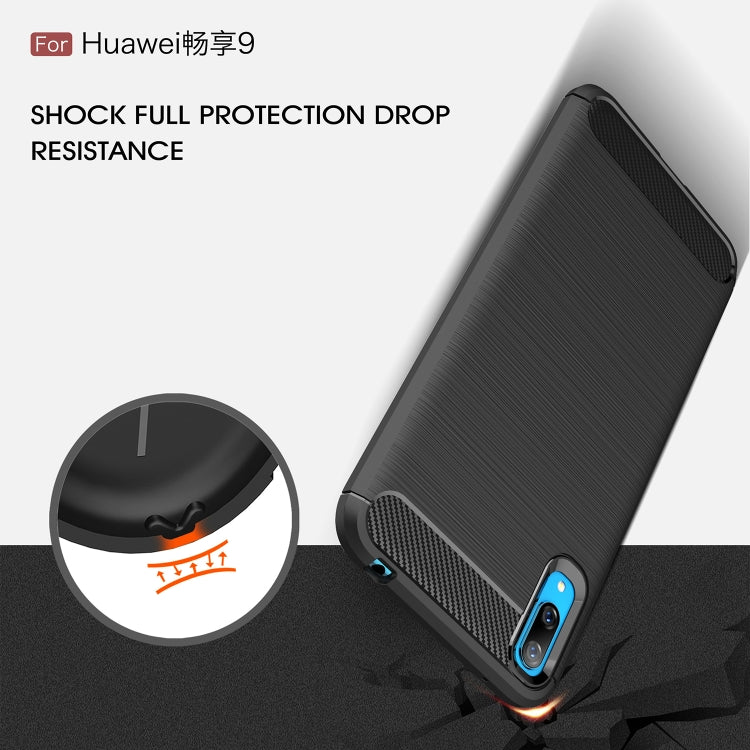 Custodia in TPU fibra di carbonio per Huawei Enjoy 9