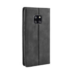 Custodia in pelle con chiusura orizzontale con fibbia magnetica e texture retrò per Huawei Mate 20 Pro, con supporto, slot per carte e portafoglio, For Huawei Mate 20 Pro